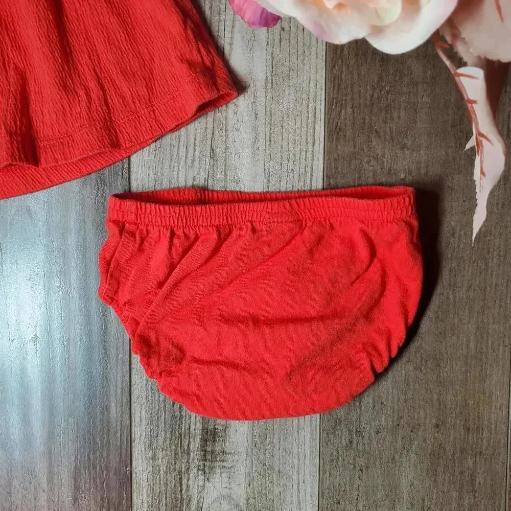 2pc Red Just One You made by Carter's Size 6m Gauze Baby Girl Outfit